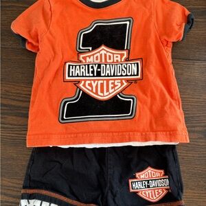 Harley-Davidson Kids' Orange and Black Set